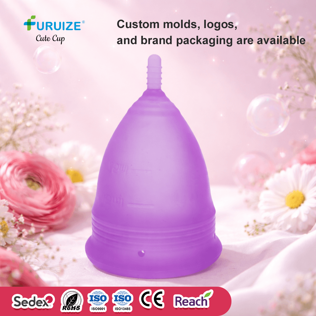Cute-form menstrual cups for NGO and charity bulk procurement programs