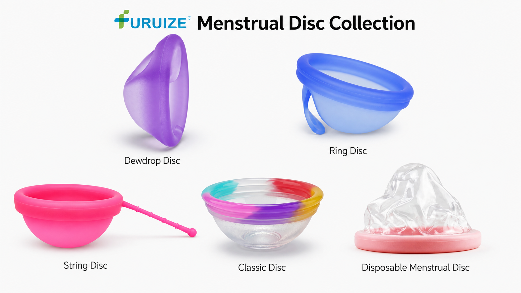 OEM menstrual disc catalog — medical grade silicone reusable period discs for private label